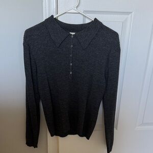 GAP Women's Dark Gray Button Down Shirt